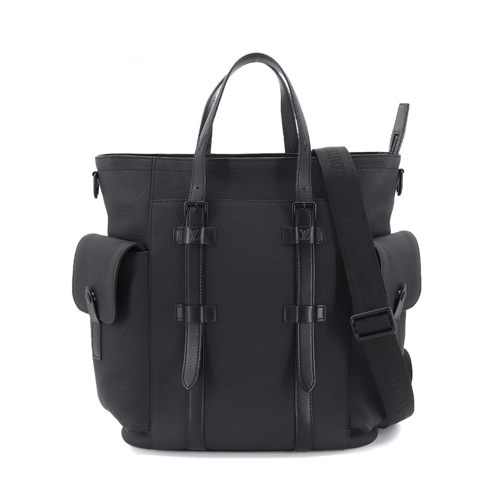 Louis Vuitton Christopher Backpack Taurillon Leather Black